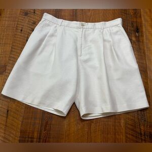 Ashworth Fully Lined Linen Blend Oxford Golf Shorts, Size 38